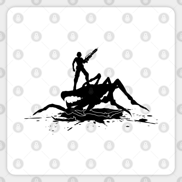 Good Bug Dead Bug - no text - blk Sticker by CCDesign